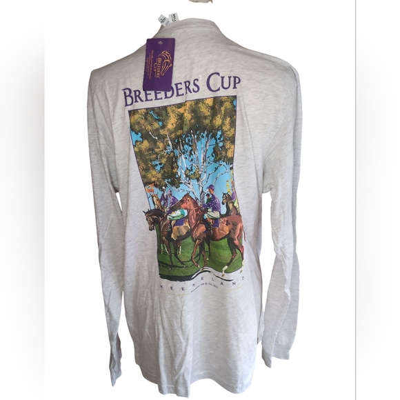 NWT Breeders Cup Gray Long Sleeve T-Shirt Large - Picture 2 of 6